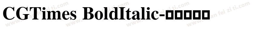 CGTimes BoldItalic字体转换